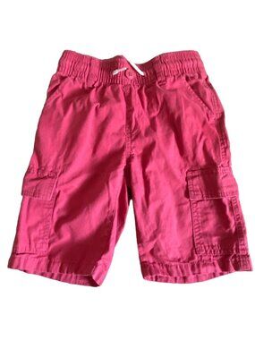 The Children's Place Boys Pull On Cargo Shorts-Red-Size 7-GUC